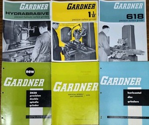 Gardner Machine Co., WI Precision Grinder Brochure Bulletins Catalog Lot       