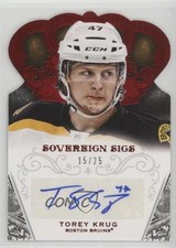 2013-14 Panini Crown Royale Sovereign Signatures Ruby 15/25 Torey Krug Auto 2a6