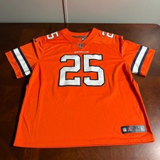Nike Broncos #25 Chris Harris Jr Orange Nfl Jersey Mens Size 3XL