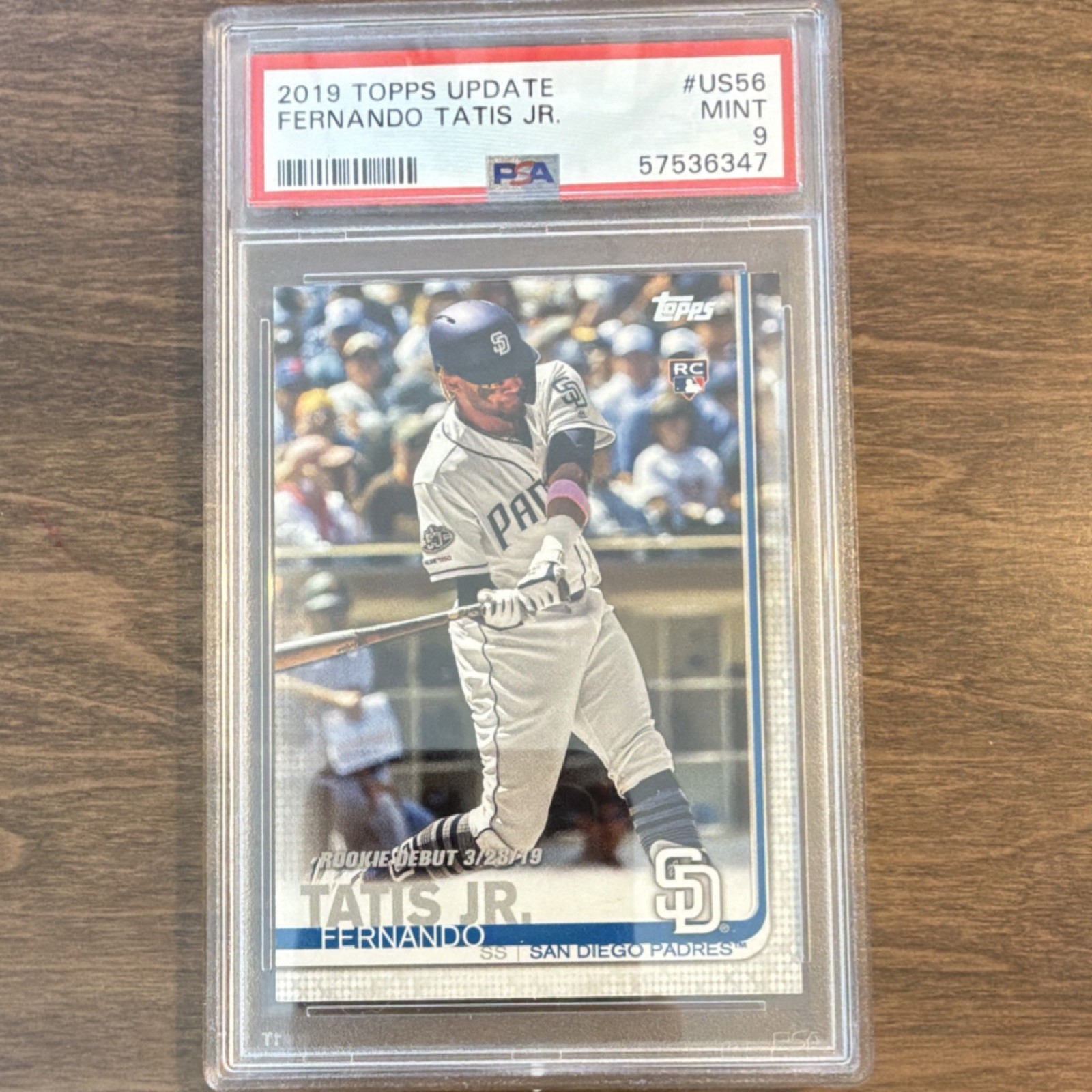 Topps 2019 Update Fernando Tatis Jr. #US56 PSA 9 San Diego Padres Rookie