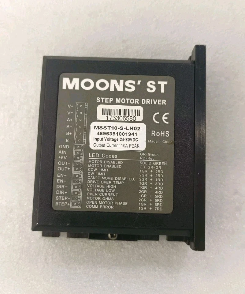 Moon's ST MSST10-S-LH02 Step Motor Driver 24-80VDC 10A PEAK FedEx DHL Express  - Image 2 of 4