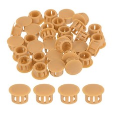 64Pcs 13mm Orange Nylon Plastic Round Locking Hole Plugs Insert End Caps
