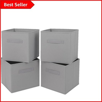 Vielseitige Aufbewahrungsboxen 25 cm Grau - 4er Pack für stilvolle Organisation