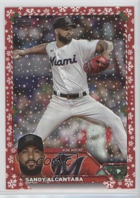 2023 Topps Holiday Red Metallic 35/99 Sandy Alcantara #H33 e9p