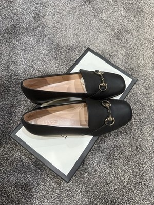 Gucci Horsebid Donna Miro Soft Black Leather Luxury Loafers Women