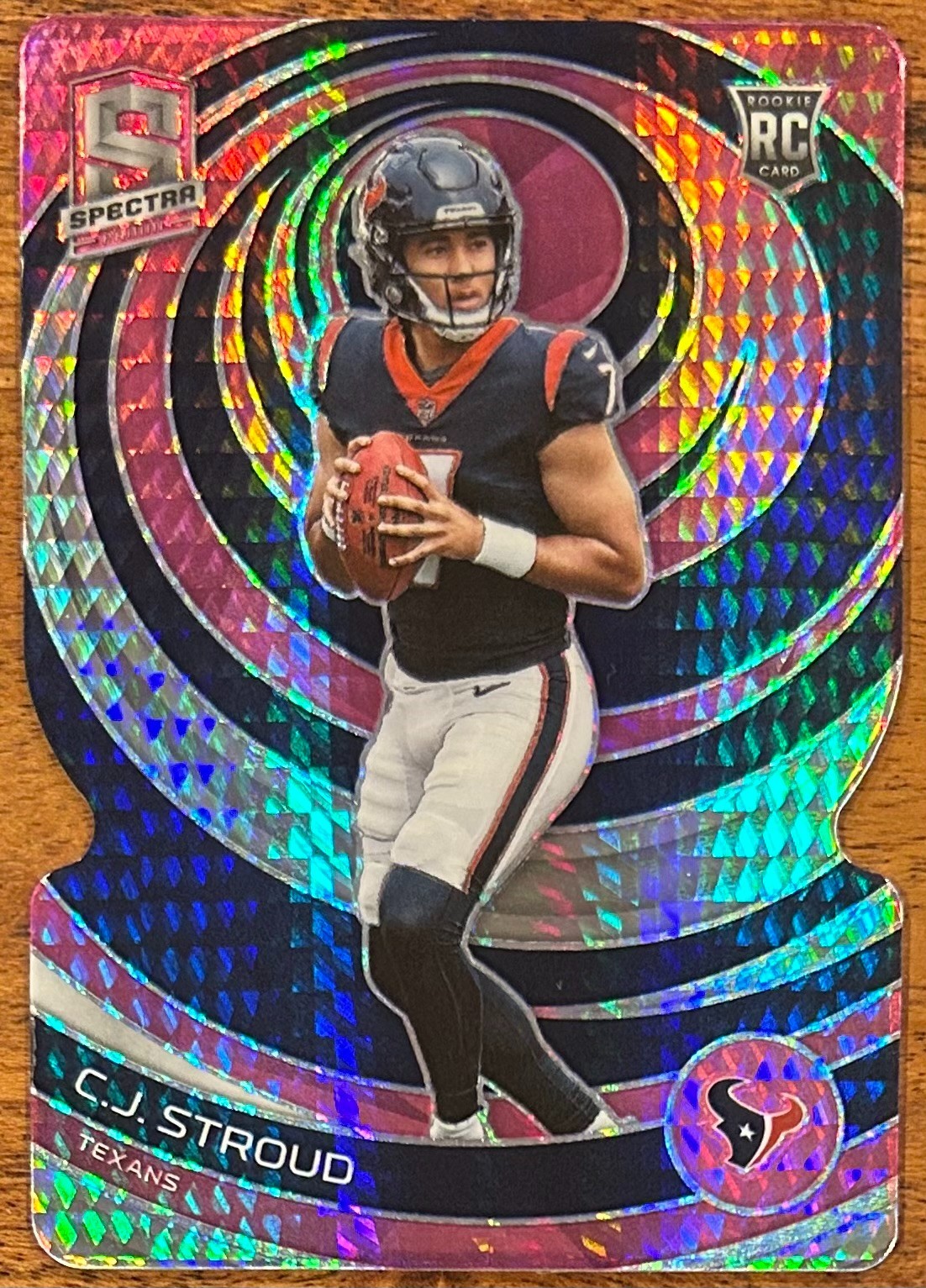 2023 Panini Spectra C.J. Stroud RC #1/20 Pink Prizm Bookend Die Cut #112 CJ
