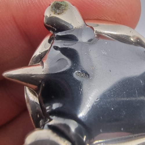Hermoso conjunto en miniatura de 2 tortugas 925% plata - Imagen 12 de 12