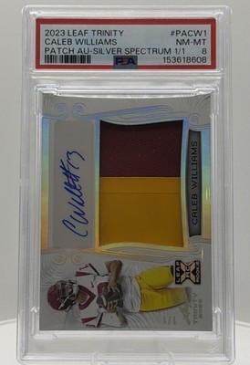 2023 Leaf Trinity - Patch Auto Caleb Williams #PA-CW1 Silver Spectrum 1/1 👀