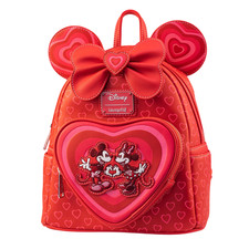Loungefly Disney Mickey & Minnie Mouse Heart Ears Red Mini Backpack