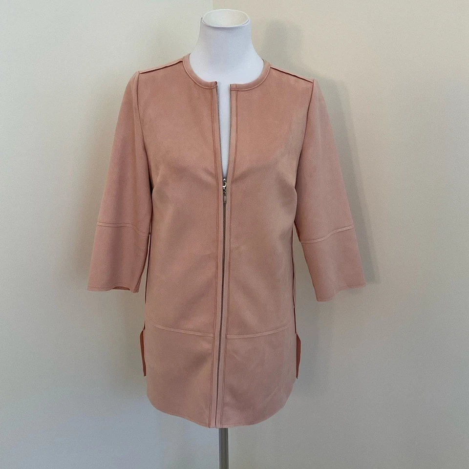 NWT Chico's Faux Suede Zip-Up Jacket - Image 3 of 4