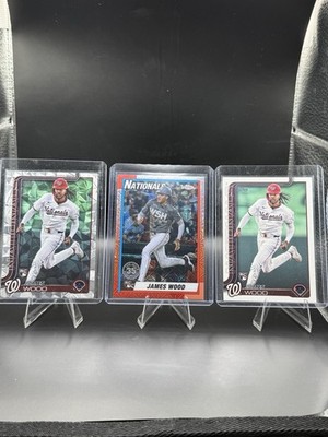 James Wood Rookie Card 3 Card Lot Washington Nationals