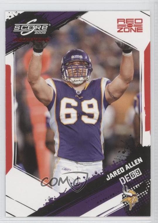 2009 Score Inscriptions Red Zone 30/30 Jared Allen #166 0e2