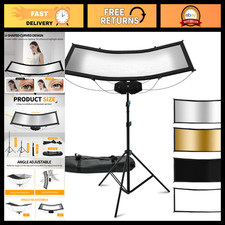 U-Shaped Photography Reflector Kit with Stand, 59"x24" Light Reflector for Studi