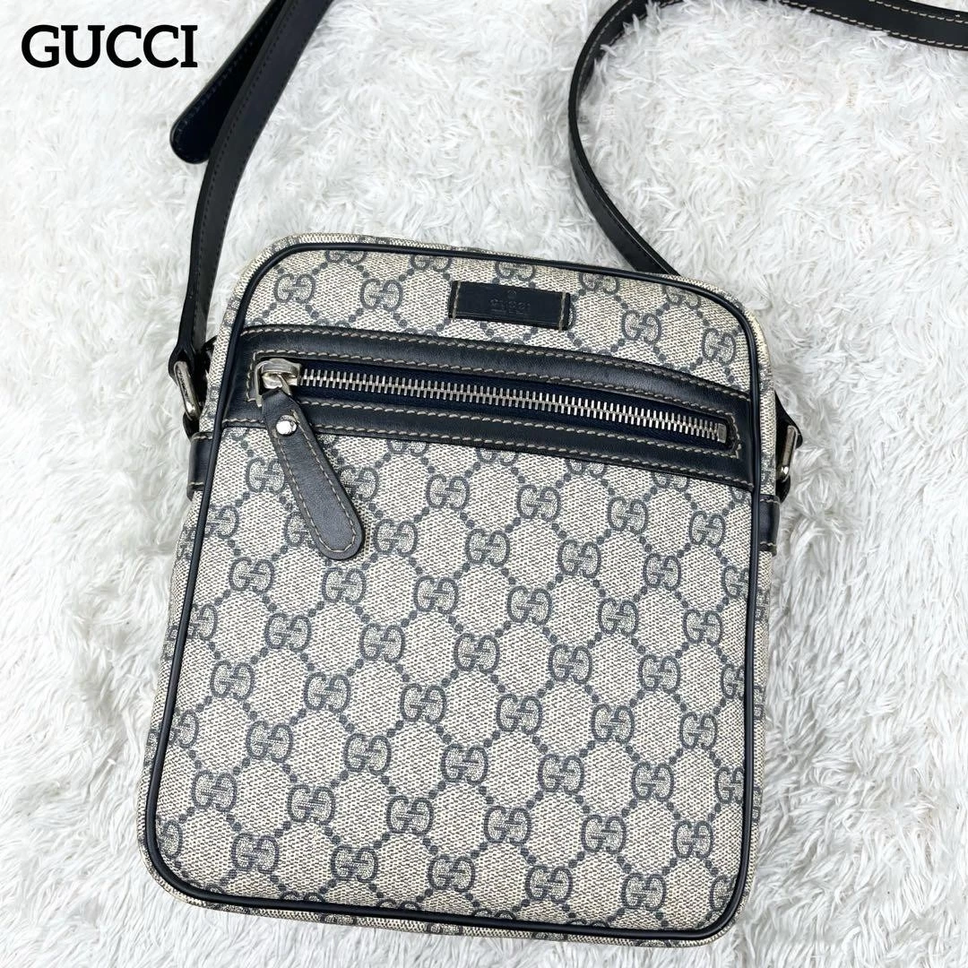 Sac à bandoulière Gucci Gg Supreme bleu marine m2_0424