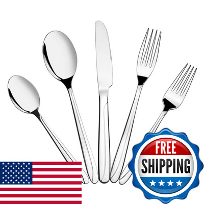 Anbers 60-Piece Stainless Steel Flatware Sets Service For 12