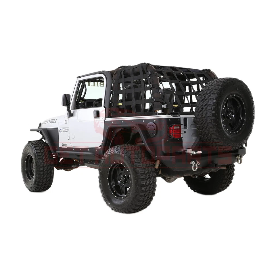 Red de carga exterior Smittybilt C-RES2 nailon para Jeep Wrangler 97-06 Foto 2 de 3
