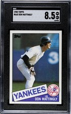 1985 TOPPS  #665 -Don Mattingly - New York Yankees SGC 8.5 NM-MT+