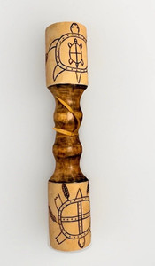 VTG Music Rattle Hand Carved Cool MCM Decor Native American USA Art Studio OOAK