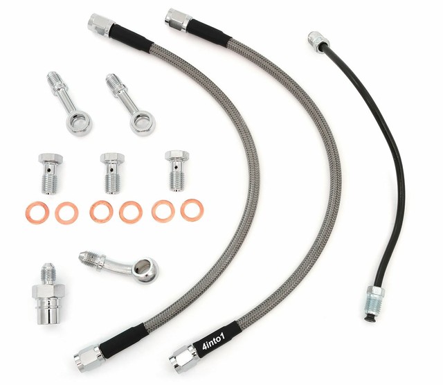 Stainless Steel Brake Line Kit w/Brake Pipe Clear Honda CB450K CB750K eBay