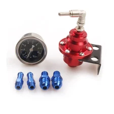 160 PSI Adjustable Auto Car Fuel Pressure Regulator with Oil Gauge Kit Universal
