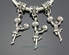 30pcs Cheerleader Sports Cheerleading Cheer Dangle Charms Fit Bracelet ZY20