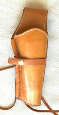 Western Express Cowboy Leather Gun Holster Right Tan Smooth 45 cal NEW