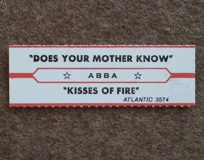 ABBA   Jukebox Label   USA   Does Your Mother Know   TOP