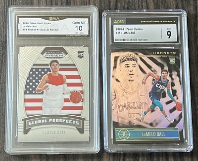 lamelo ball graded rookie card 2020-21 Panini Select #298 Courtside RC Basketball PSA 10 Gem Mint Flawless graded 10 Lamelo Ball