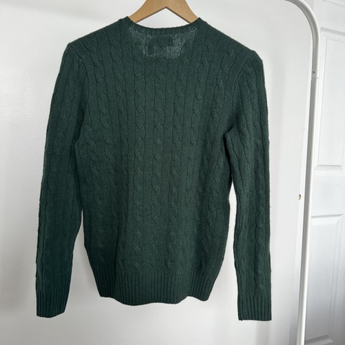 Polo Ralph Lauren Women's Julianna Cable Stitch Wool & Cashmere Sweater Green XL - Picture 3 of 3