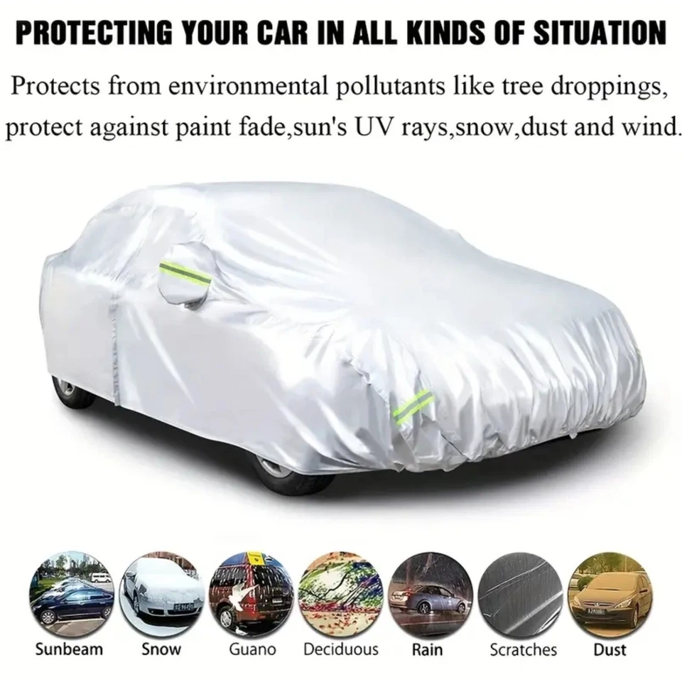 For Pontiac Firebird Full Car Cover Outdoor Dust Sun UV All Weather Protection - Image 4 of 4