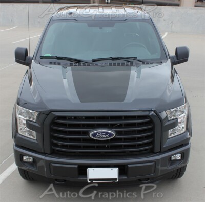 Blackout HOOD Center Vinyl Graphics Kit Decals Stripes 2015-2020 Ford F-150