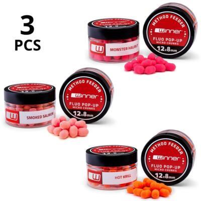 Method/Feeder Fluo Pop-Up Micro Chunks 20g / Flavour Mix Fish 3 pcs