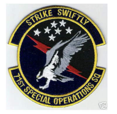 4'' AIR FORCE 71ST SPECIAL OPERATIONS SQUADRON STRIKE SWIFTLY EMBROIDERED PATCH