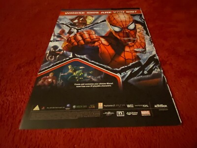 PAD55 2 SEITEN SPIEL WERBUNG 12X18 MARVEL ULTIMATE ALLIANCE 2 : PLAYSTATION XBOX