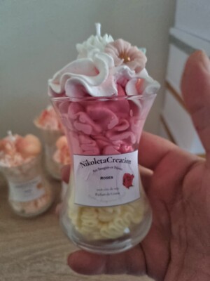 Gourmetkerze Chantilly Blumentee - Sojawachs - Duftkerze Rosen