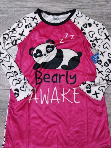 Nightgowns Small 6-6X Unicorn Panda Long Sleeve Sleep Shirt Gowns 3-Pack Cute - Picture 4 of 4