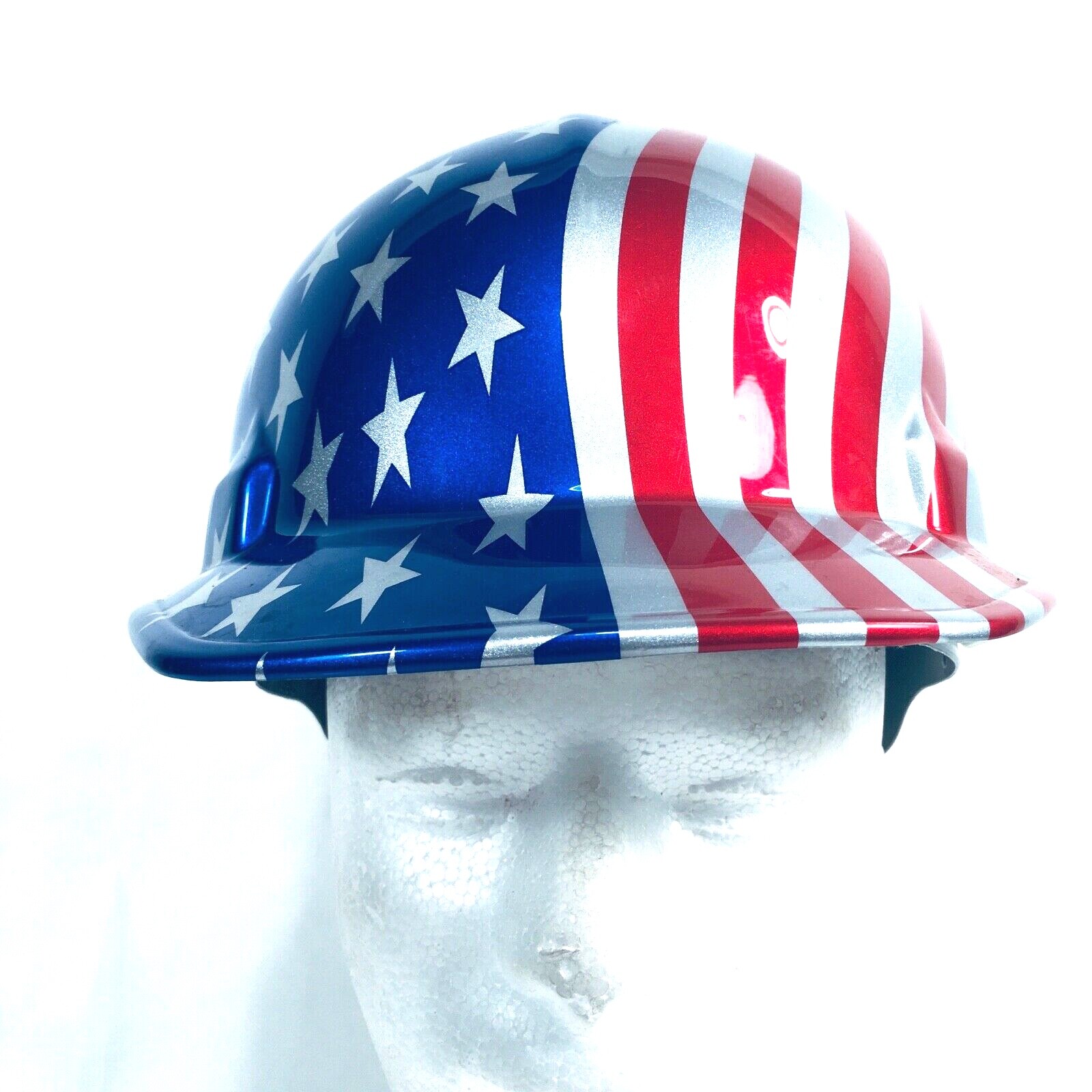 Hard Hat American Flag Design Silver , Red and Blue Jackson brand