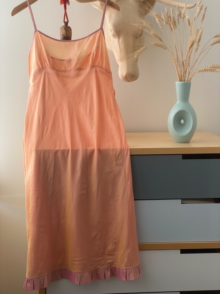 Dosa Silk Slip Dress w/Ruffle Size 3 | eBay