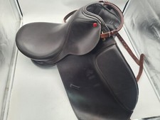 Englischer Vielseitigkeitssattel VS Leder braun - Kammerweite 9 cm Sitzgröße 18"
