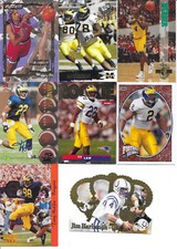 MICHIGAN WOLVERINES 22 CARD LOT JIM HARBAUGH FRANZ WAGNER TY LAW   CHRIS WEBBER+