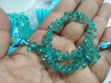 AAA Apatite Teardrop Faceted Gemstone 3.5X6-4X6 mm Loose Beads 4" Strands