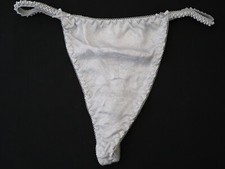 1 NEW Gilligan  O'Malley VTG 90s Polyester Satin G-String Thong Panties MEDIUM