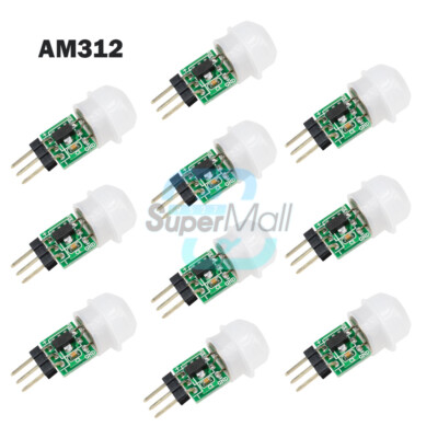 10PCS PIR Motion Body Human Sensor AM312 IR Infrared Pyroelectric Detector