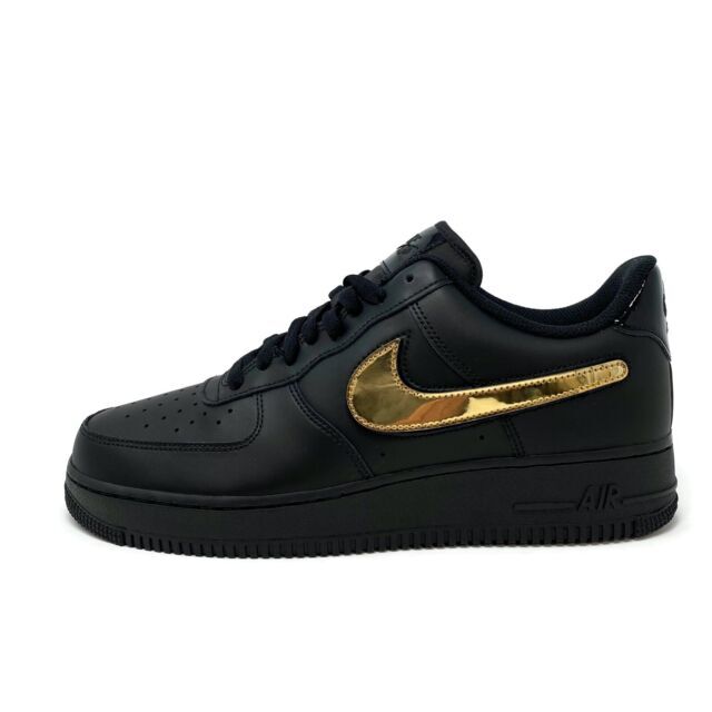 Size 5 - Nike Air Force 1 Low '07 LV8 Removable Swoosh - Black Gold ...