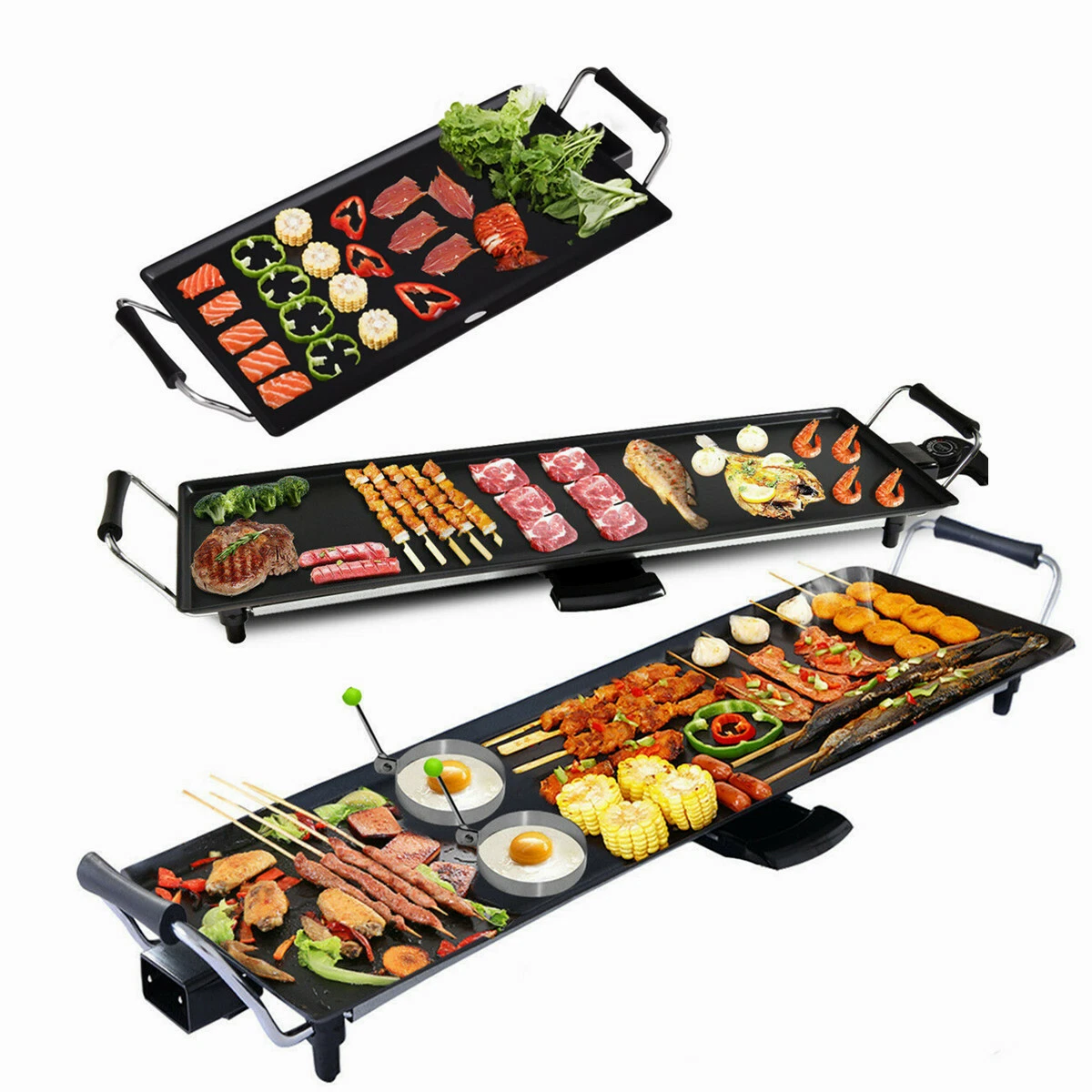 Costway Electric Teppanyaki Table Top Grill Griddle Bbq