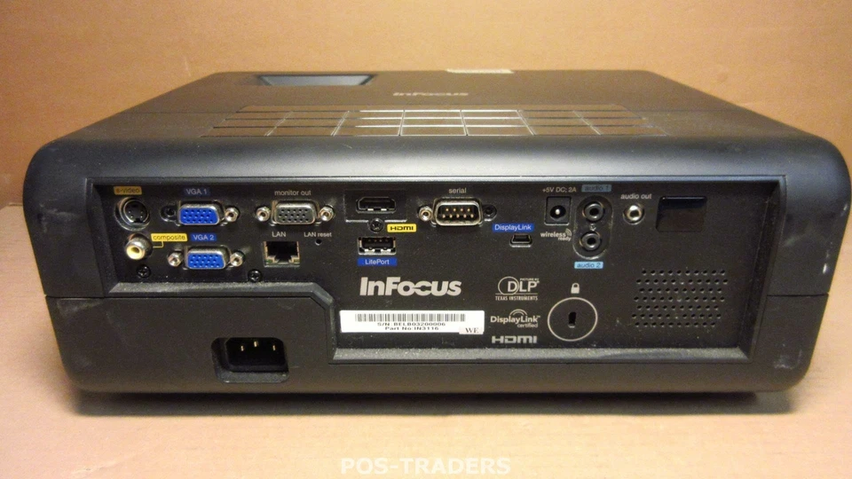 InFocus IN3116 Projector Beamer HDMI DLP WXGA 3500 Lumens EXCL REMOTE 1601 HOURS - Bild 2 von 4