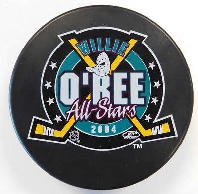Willie O'Ree 2004 All-Star (Mighty Ducks) InGlasCo Licensed Ice Hockey Puck