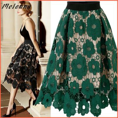 Sayas Larga COn Flores Faldas Para MujerEs Ropa Casual Floral Women Skirts
