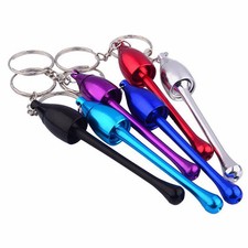 10 Pieces Cute Key Chain Smoking Pipe Fashion Gift Mini metal Keychains Pipes