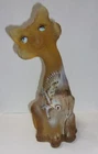 Fenton Glass Amber Barn Owl Alley Cat Figurine Ltd Ed #4/34 M. Kibbe